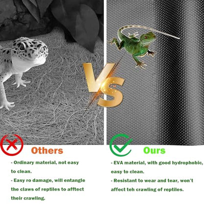 Bearded Dragon Tank Accessories Non-Adhesive Reptile Carpet Bedding | Substrate for Terrarium, Reptile Mat Terrarium Liner Tank Flooring for Leopard Gecko, Snake, Lizard and Tortoise, 18x40 in - size: 18x40 inch
