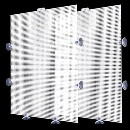 2 Pack Fish Tank Divider, Plastic Grid Cuttable Grid Plate Fish Separator with 12 Suction Cups DIY Designed Clear Easy to Bent 17 * 13in - size: 17x13in