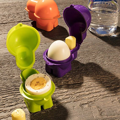 Hutzler Egg To-Go Container with Salt Shaker, Purple, Egg To-Go, Purple - color: Egg To-Go, Purple