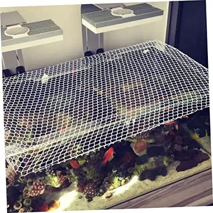Kisangel Fish Tank Mesh Net for Tortoise and Fish Escape Prevention Cover Easy to Install Terrarium Netting for Aquatic Reptiles and Aquariums - size: 75X40X0.1CM