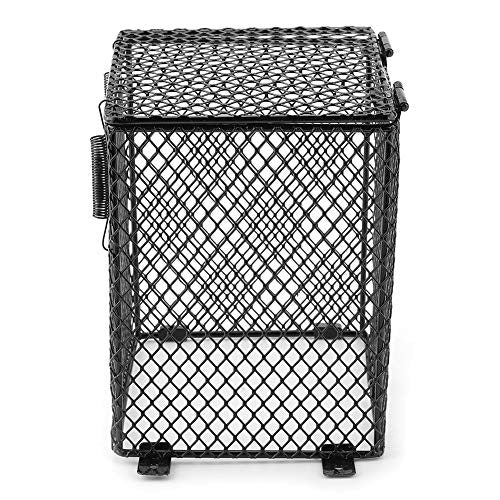 TOPINCN Reptile Heater Guard Anti Scald Heating Bulb Lamp Enclosure Cage Protector Heat Light Mesh Cover Lampshade for Day Night Lights Ceramic Light Bulb (Cubiod) - color: Cubiod