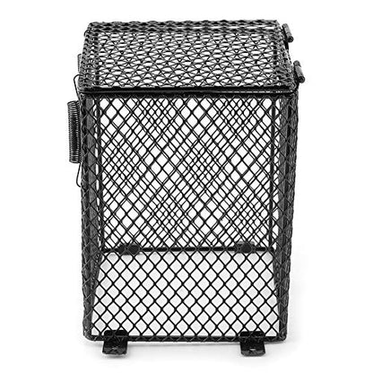 TOPINCN Reptile Heater Guard Anti Scald Heating Bulb Lamp Enclosure Cage Protector Heat Light Mesh Cover Lampshade for Day Night Lights Ceramic Light Bulb (Cubiod) - color: Cubiod