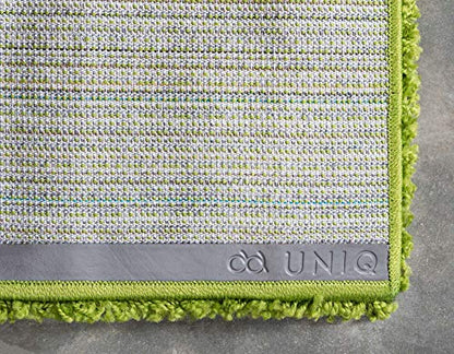 Unique Loom Solid Shag Collection Area Rug (3' 3" x 5' 3" Rectangle, Grass Green) - color: Grass Green, size: 3'3" x 5'3" (Rectangular)