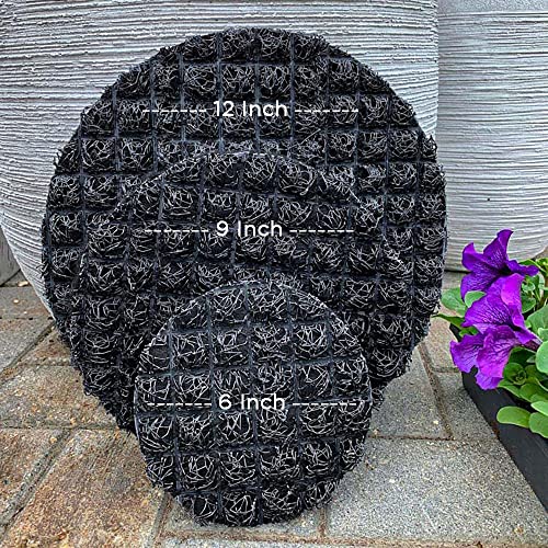 3D Mesh Planter Pot Drainage Insert Disc – Made in USA – Keeps Soil in, Lets Water Drain Out – Cleaner, Lighter Alternative to Gravel for Indoor & Outdoor Planters (6" – 5 Pack) - size: 6" – 5 Pack