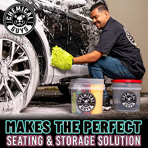 Chemical Guys Two Car Wash Bucket Kit with Dual Dirt Trap Filters, Chenille Wash Mitt, Mr. Pink, Citrus Wash, After Wash, and Drying Towel - 11 Items - Two Bucket Method Complete Setup | Two buckets with dirt traps, chenille mitt, Mr. Pink, Citrus Wash, A