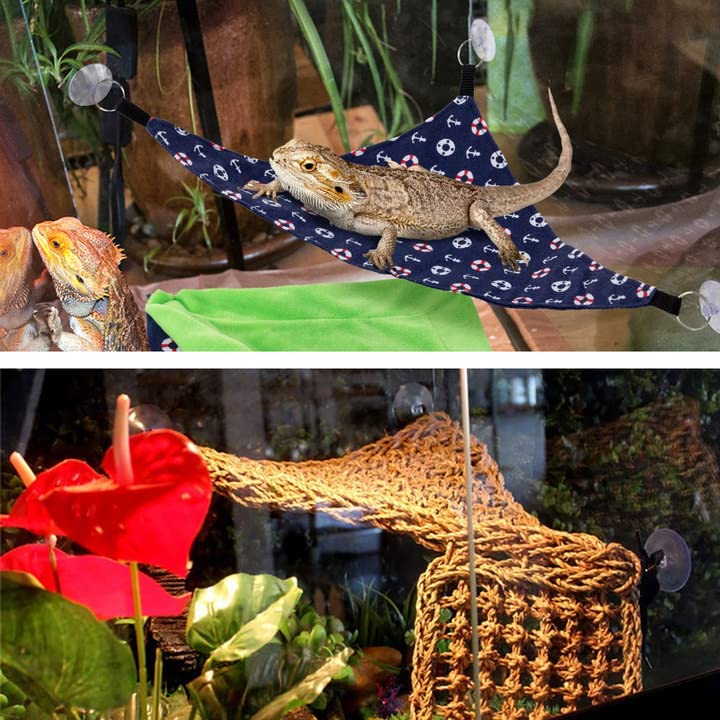 Knana 6pcs Reptile Terrarium Suction Cups for Bearded Dragon Hammock | Easy to use & clean|Powerful suction & Stability|Reptile Replacement Hammock Suction Cups