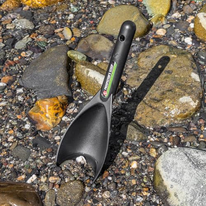 ASR Outdoor 12.5 Inch Prospecting Large Sand Scoop Plastic Trowel for Metal Detector Gold Panning, Black - color: Black
