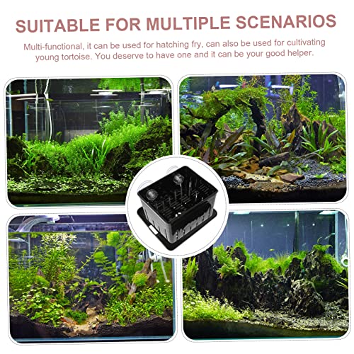 Abaodam Brooder Box for Reptiles Small Incubation Box Suction Cup Multi-Function Isolation for Turtle Supplies