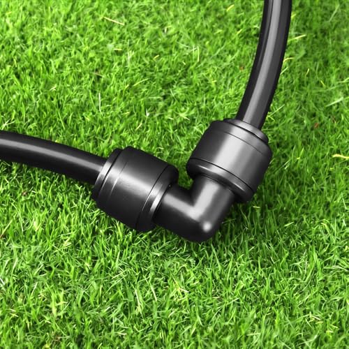 20 Pack 1/4" Quick Connect Fittings Elbow Connectors,1/4 Inch Irrigation Tubing Fittings Anti-Drop Push to Connect Fittings Locked Elbow for 1/4 Inch Drip Irrigation Tubing Garden Irrigation System - size: 20 Pack 1/4" Elbow