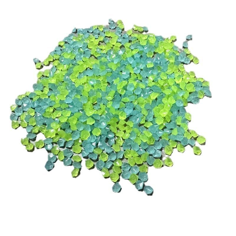 3000PCS Glow in The Dark Rocks for Fish Tank Aquarium Glow Gravel Stones for Pond Walkway Garden Landscape Outdoor Decor Luminous Pebbles for DIY Crafts 3-5mm Blue Green