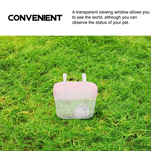 3Pcs Travel Turtle Carrier Portable Turtle Tank Terrarium Habitat Case Hamster Travel Cage Plastic Reptile Habitat Container Small Animal Carriers (Random Color)
