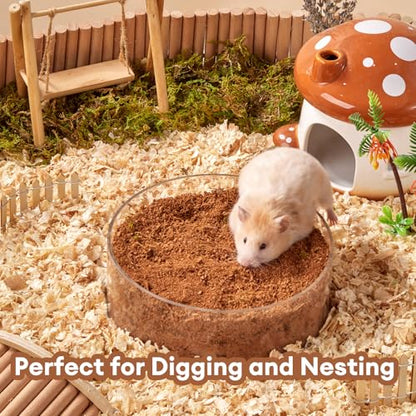 BUCATSTATE 5L Natural Coco Fiber Hamster Bedding | Soft Natural Coco Fiber Substrate for Small Pets & Dwarf Syrian Hamsters, Gerbils, Mice, Low-dust Hamster Hamsters