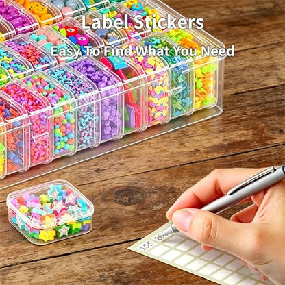 Bead Organizer Box, 31 Pcs Clear Plastic Storage Containers with Hinged Lids Mini Boxes for Jewelry Making, Crafts, DIY, Seed, Small Parts - size: 31 Compartments