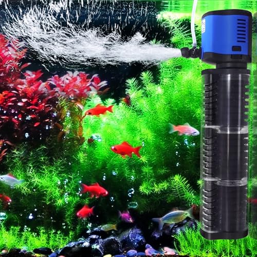 COOSPIDER Aquarium Filter 260GPH Fish Tank Filter for 30-75 Gallon Tank | 14W Powerful Internal Pond Pump, Submersible Turtle Tank Filter for Cold Plunge, Saltwater & Freshwater Tank, Oxygen Supply - size: 1000F(30-75Gallon)