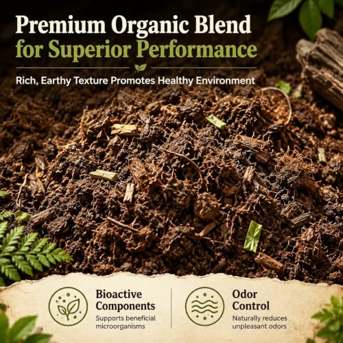 2PCS Reptile Soil Substrate, Bioactive Terrarium Soil & Moisture Retaining Substrate for Snake Bedding, Tortoise, Hermit Crab, Tarantulas, Lizards – Reptile Tank Bedding