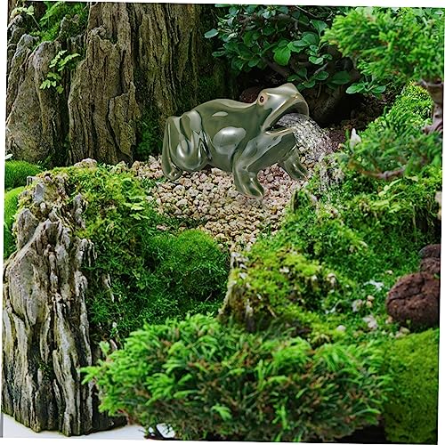 Ceramic Fountain Frog Water Circulation Spitting Outdoor Garden Decor Small Patio Courtyard Sculpture Waterfall Frog for Balcony Landscape
