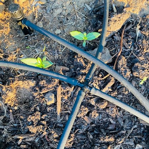 220PCS 1/4" Drip Irrigation Kit Barbed Connectors, Straight Barb, Tee, Single Barb, End Plug, Elbow, 4 Way Coupling Irrigation Fittings for Garden Lawn Flower Pot - size: 220PCS- Barbed Connectors