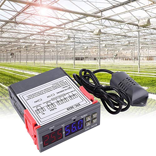 Temperature Control 110V - 220VAC Digital Display Temperature and Humidity Controller Meter with Integrated Sensor(110-220VAC) - size: 110-220VAC