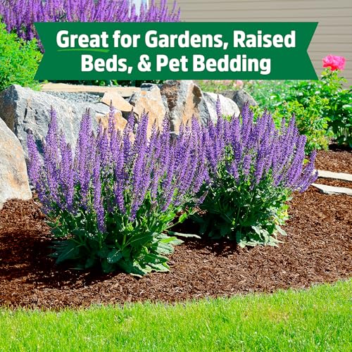 Back to the Roots 100% Organic Mulch, 58 Quart (2 Cubic ft), Expanding Coconut Husk Block for Gardening