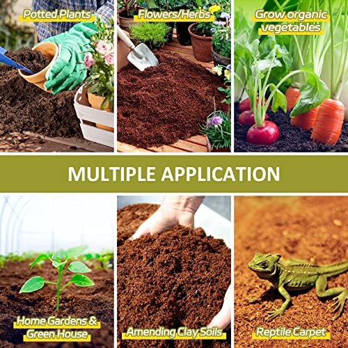 1 Pack Organic Coco Coir Brick for Plants, Natural Coconut Coir Soil | Moisture Retention, Coconut Fiber Substrate for Seed Starting, Soil Amendment, Potting Mix, Gardening, Composting & Reptile - size: 1 Pack