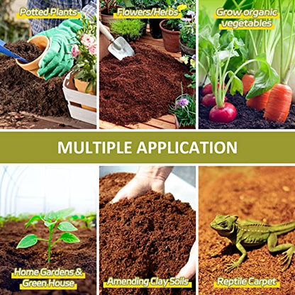 1 Pack Organic Coco Coir Brick for Plants, Natural Coconut Coir Soil | Moisture Retention, Coconut Fiber Substrate for Seed Starting, Soil Amendment, Potting Mix, Gardening, Composting & Reptile - size: 1 Pack