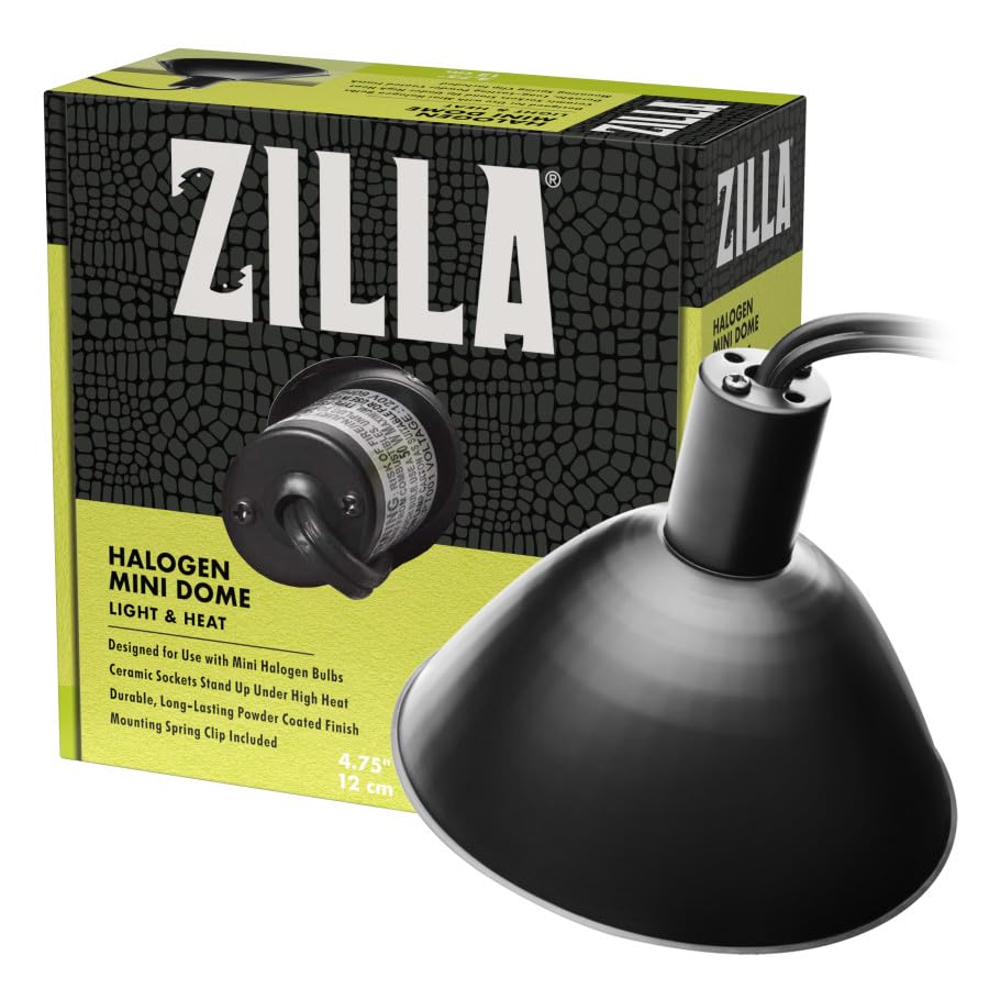 ZillaReptile Light & Heat Halogen Mini Dome for Reptile Terrariums One Size