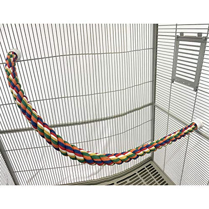 34 Inch Flex Rope (Large) - Bendable Fun Climbing Perch Cage Accessory Toy - Sugar Gliders, Squirrels, Degus, Marmosets, Monkeys, Parrots, Birds, Rats & Other Small Animals (Pack of 2) - size: Large (Pack of 2)