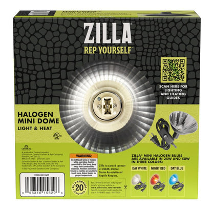 ZillaReptile Light & Heat Halogen Mini Dome for Reptile Terrariums One Size