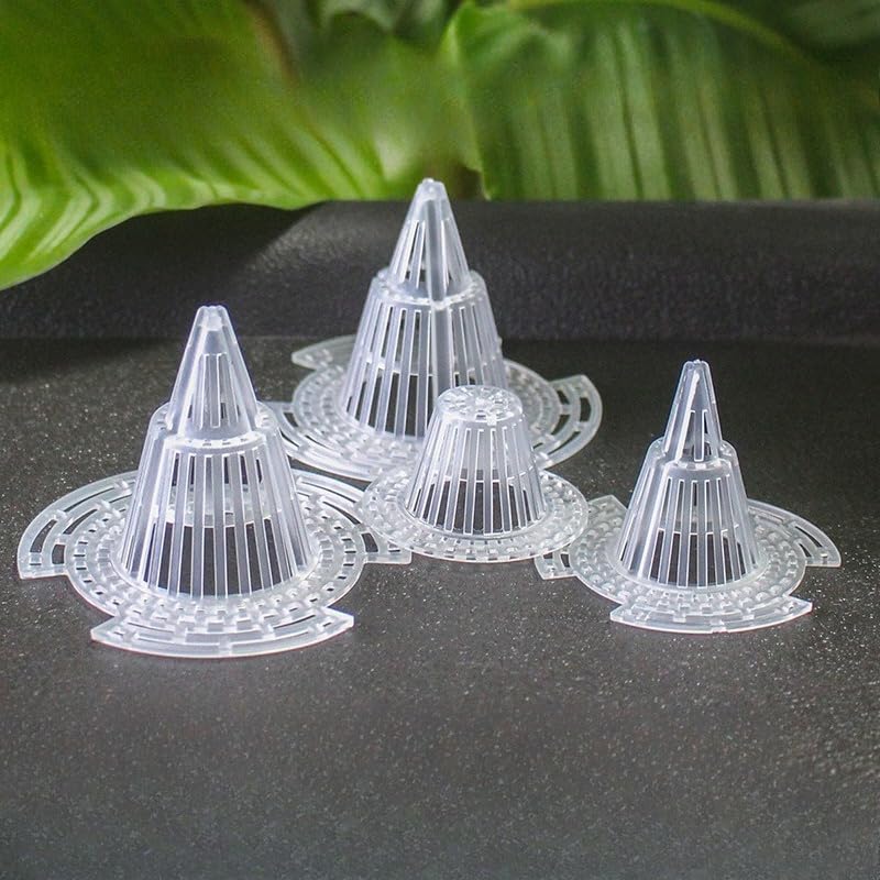 10 Pcs Cone Flower Pot Mesh Pad Drainage Screens for Planters Bottom Grid Mat Netting Insert Screen for Healthy Plants(58mm)