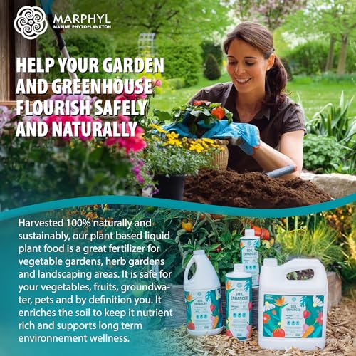 MARPHYL All-Purpose Plant Food – Organic Nutrient-Rich Fertilizer & Soil Enhancer for Indoor & Outdoor Flowers, Vegetables, Succulents, Bamboo & Hydroponics - size: 33.8 oz