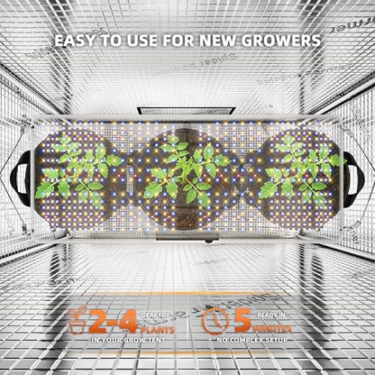 Spider Farmer SF2000 LED Grow Lights for Indoor Plants in 2x4 Grow Tent | 200W Dimmable Full Spectrum Grow Light, New-Gen High-Efficiency Diodes 2.7 PPE System for Seed Starting, Vegetables & Bloom - size: 2x4
