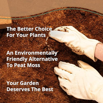 Coco Coir (10lbs) + Coco Chips for Plants (10lbs) - Organic Coco Coir Brick & Coco Coir Chips - Coconut Bricks for Plants - Bulk Coco Husk & Coconut Mulch Bundle - Garden Soil & Potting Soil Mix