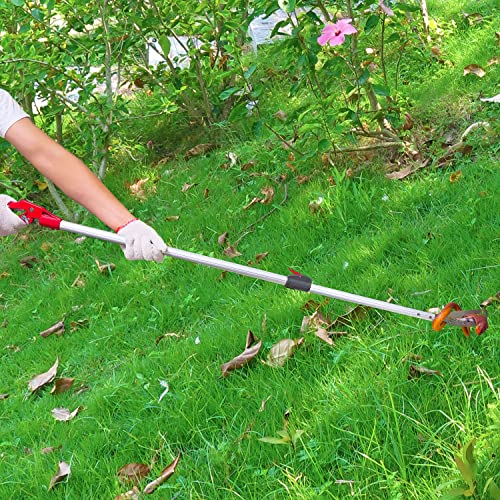 3.7-5 FT Snake Grabber Telescopic with Hooks, Rattle Snake Catcher Tool, Long Handle Reptile Wide Jaw Tongs