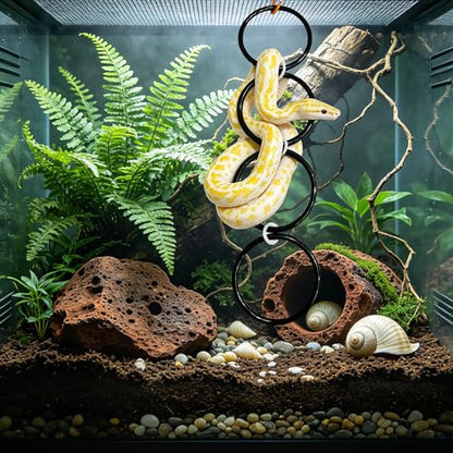 Snake Climbing Rings Flexible Climbing Chain for Ball Python & Corn Snake Tank Accessories