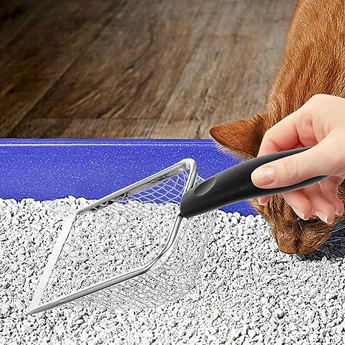 POPETPOP Handle Litter Scoop with Mesh Design for Easy Pet Waste Cleaning for Reptile Litter Boxes and Convenient Poop Shovel for Cat and Reptile Owners