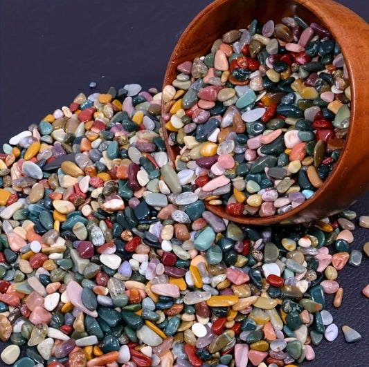 100g Natural Unpolished River Stones Smooth Colorful Gravel for Aquarium Substrate and Landscape Decor Fish Tank Terrarium Ponds