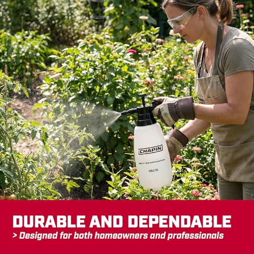Chapin 68oz Pump Sprayer, Anti-Clog for Easy Application | Thumb-trigger lock and ergonomic grip; reduces hand fatigue during lawn, garden and household spraying tasks - size: 68 ounces