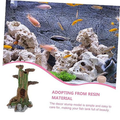 3pcs Simulated Moss Tree Aquarium Stand Leaf Aquarium Stump for Pump for Inflatable Water Home Tank Trunk Aquarium Terrarium Accessories Decor Coral Plant Trun