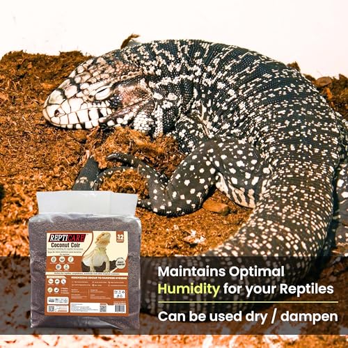 Gro-Med ReptiCare Coconut Fiber Substrate for Reptiles 12 Q, Organic Ready to Use - Odor Absorbent Coco Coir Terrarium Bedding for Ball Pythons, Boas, Snakes, Tortoises, Geckos, Frogs and Tarantulas