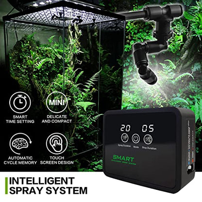 MYGIIKAKA Reptile Fogger Automatic Reptile Mister Fogger for Terrarium, Timed Terrariums Humidifiers for Chameleon/Lizard/Snake/Turtle/Frog - size: Touch Version