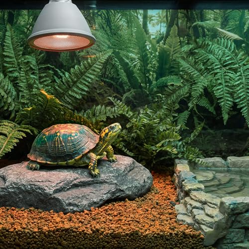 Deep Heat Projector for Reptiles 100W, Carbon Fiber Infrared Heat Lamp Bulb, Virtually No Visible Light Basking Heater for Bearded Dragon, Turtle, Gecko, Snake