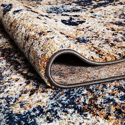 Keen Home Design Runner Rugs - 32"x91" Non-Shedding, Thick Pile Abstract Rugs for Kitchen, Living Room, Bedroom, Dining Room, Entryway - Size: 2'8" x 7'7", Skies Multi - color: Skies Multi, size: 2'8" x 7'7" (Runner)