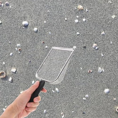 Beach Shell Shovel 10.43 Inch Lightweight Fine Mesh Sand Scoop for Reptile Substrate Cleaning Outdoor Beach and Garden Use
