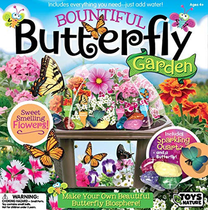 Toys by Nature Biosphere Terrarium Starter Kit, Complete Supplies Included to Grow Your Own Enchanting Garden and Indoor Plants! (Bountiful Butterfly Garden) - style: Bountiful Butterfly Garden