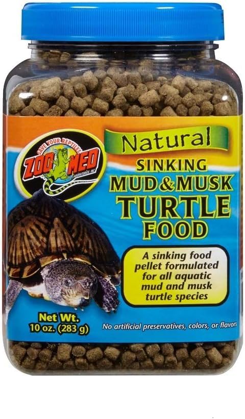 Zoo Med Natural Sinking Mud & Musk Turtle Food 10 oz - Pack of 6