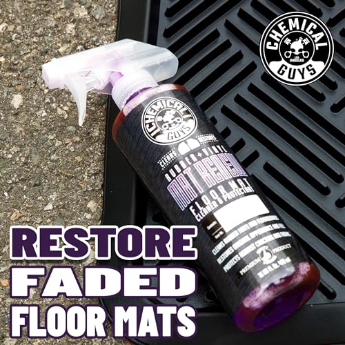 Chemical Guys, Heavy Duty Floor Mat Cleaning Kit, Mat Renew & Brush, 5 Pc | Mat Renew cleaner, drill brush and Workhorse towels clean and revive rubber and vinyl mats and liners - size: 3.2 Fl Oz (Pack of 5)