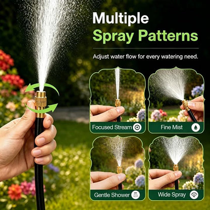 Pro-Series Drip Irrigation System, 200FT 1/4" Garden Watering System with 32pcs 360° Bendable Copper Nozzles, Leak-Free Quick-Connect Misting Sprinkler Kit for Patio, Raised Beds, Yard, Greenhouse - size: 200FT