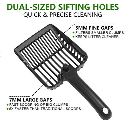 [2026 Version XXL Large Pooper Scooper, Heavy Duty Cat Litter Scooper with Holder Cat Scooper for Litter Box Kitty Litter Scoop,Perfect for Cat Litter Box Cleaning - color: XXL-Black