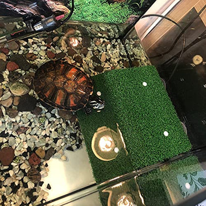 HIERYAN Turtle Basking Platform, Tortoise Ramp Reptile Tank Ladder Resting Terrace, Tortoise Ramp Reptile Ladder Resting Terrace Fish Tank Aquarium Turtle Dock Floating Décor, Large