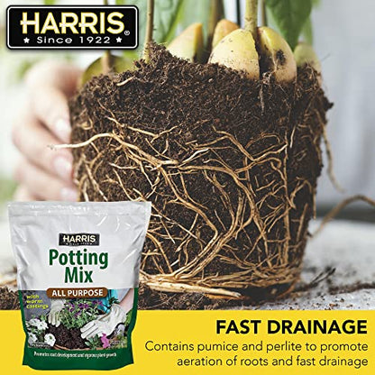 Harris All Purpose Premium Potting Soil Mix with Worm Castings and Other Nutrients, 4 Quarts - size: 4 Quart